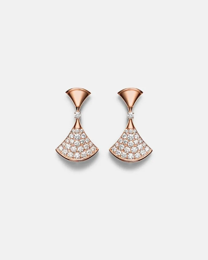 Bulgari Ohrringe Divas' Dream aus 18kt Roségold mit Diamanten Pink