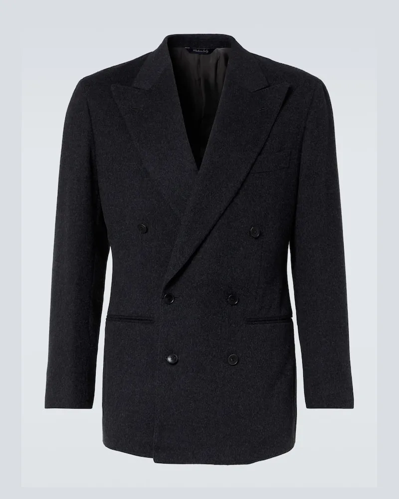 SAMAN AMEL Blazer aus Kamelhaar Grau