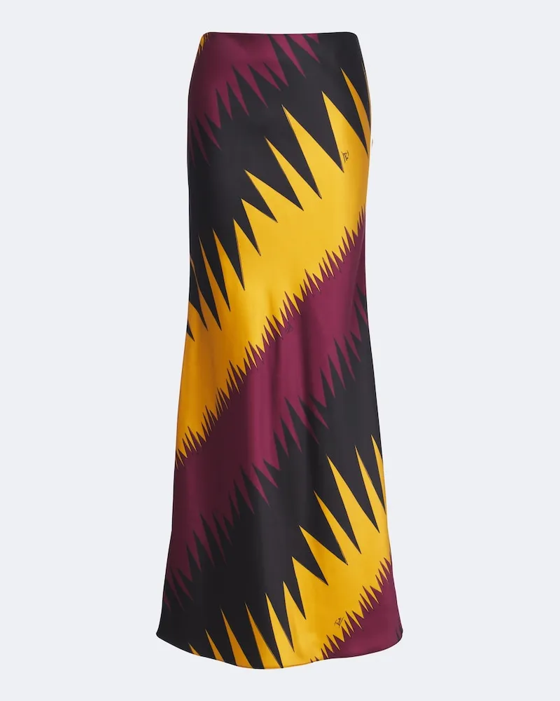 Emilio Pucci Maxirock Drago aus Satin Multicolor