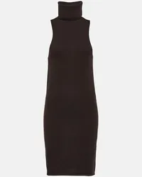 Saint Laurent Minikleid aus Wolle Braun