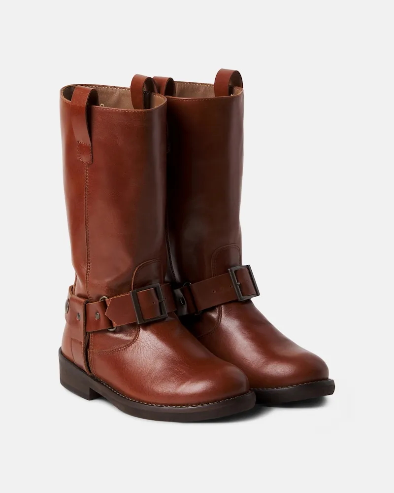 Pepe Jeans PèPè Verzierte Stiefel aus Leder Braun