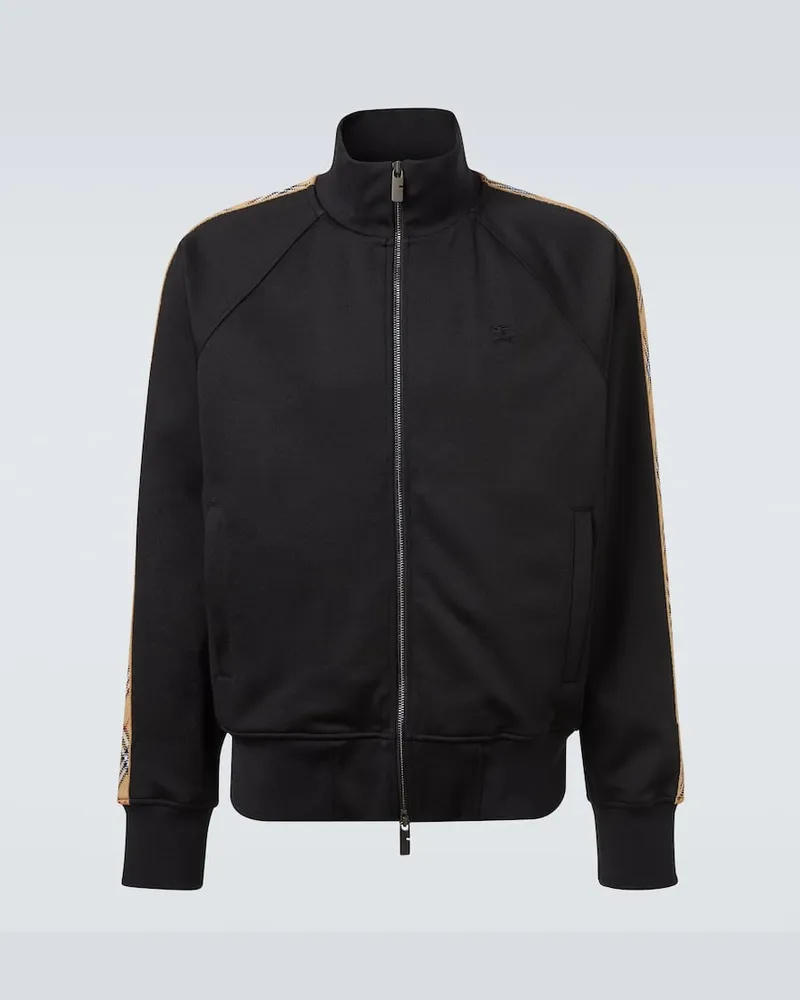 Burberry Trainingsjacke Burberry Check aus Jersey Schwarz