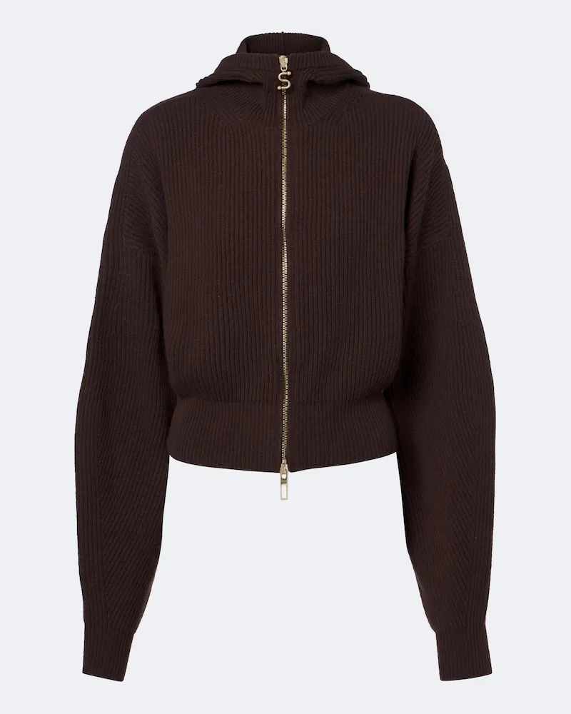 SPORTMAX Cardigan aus Wolle und Kaschmir Braun