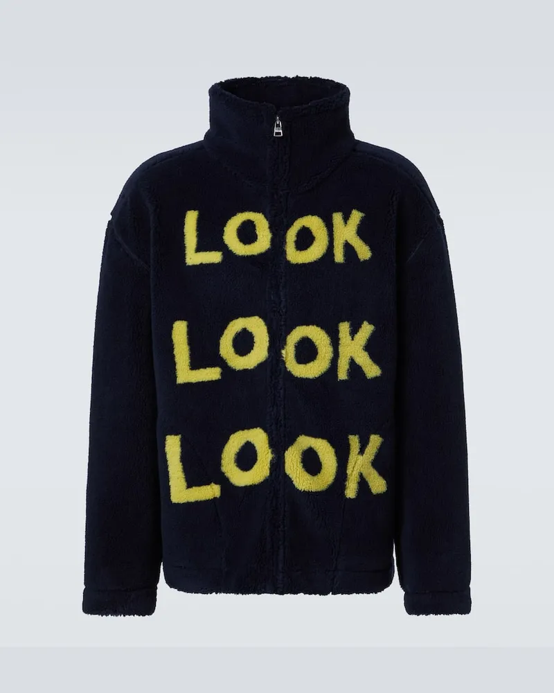 J.W.Anderson Jacke Look Look Look aus Teddyfleece Blau