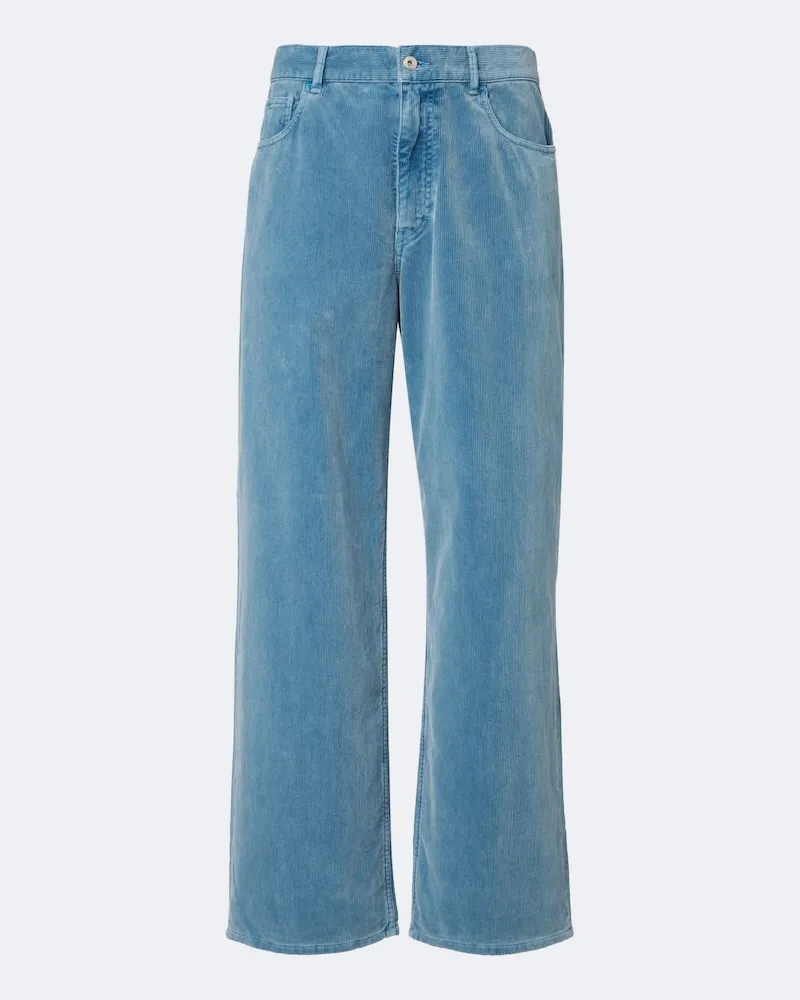 AURALEE Weite Hose aus Baumwoll-Cord Blau