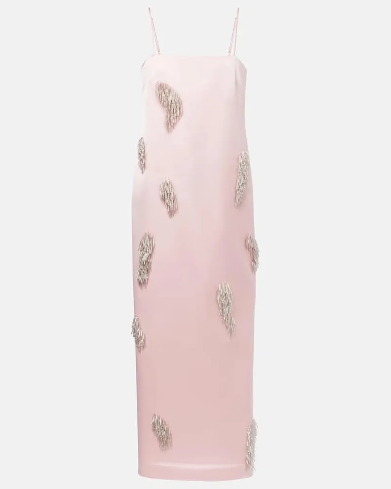 ALEMAIS Alémais Verziertes Slipdress Cindy aus Satin Pink