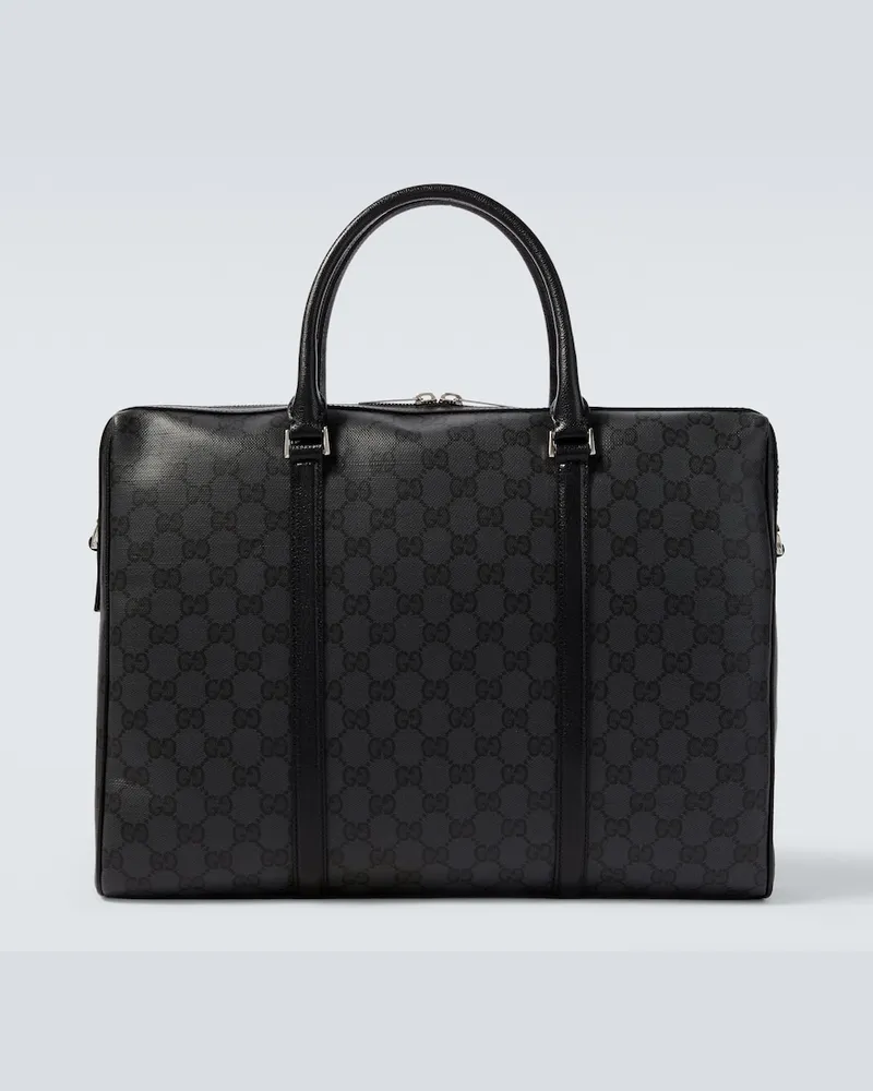 Gucci Aktentasche Gucci Essence Classic Medium GG aus Canvas Schwarz