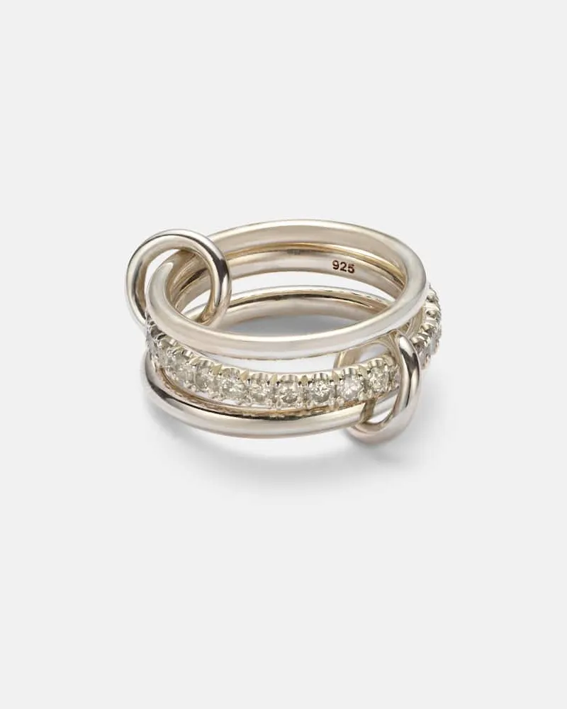 Spinelli Kilcollin Ring Petunia aus Sterlingsilber mit Diamanten Silber