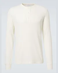 Sunspel Henley-Hemd aus Baumwolle Weiss