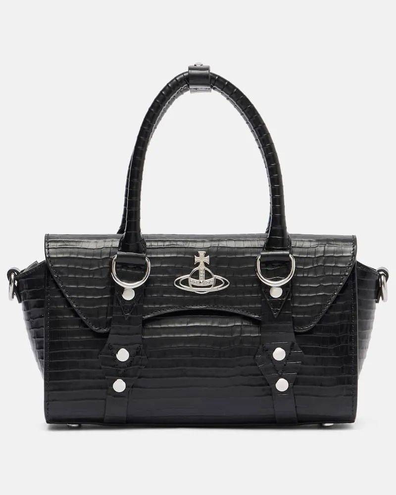 Vivienne Westwood Tote Bag Bettina Mini aus Leder Schwarz