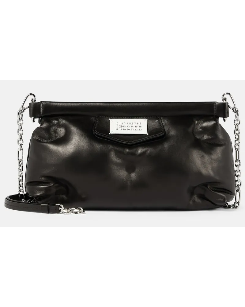 Maison Margiela Clutch Red Carpet Glam Slam aus Leder Schwarz