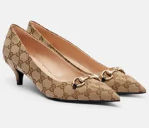 Pumps Eric GG Horsebit 45 aus Canvas