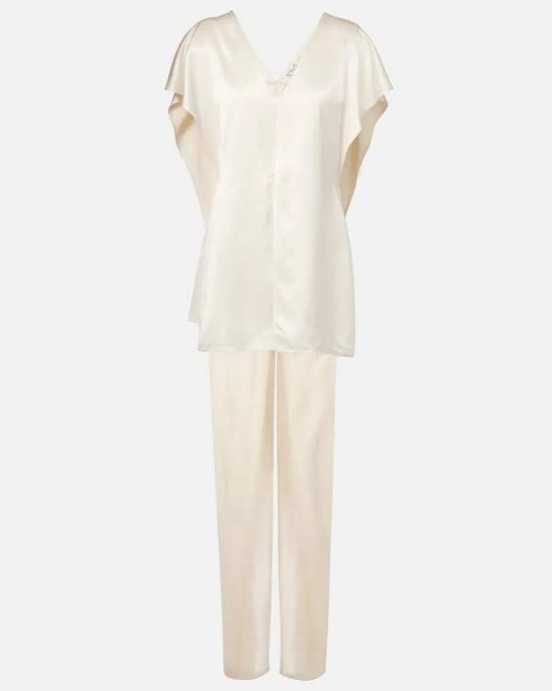 TOVE Top Sara aus Satin Weiß