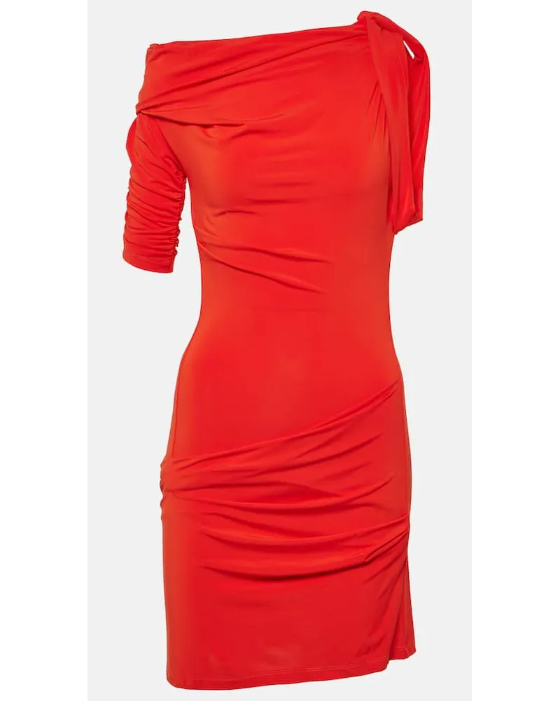 Jacquemus Minikleid La Mini Robe Drapeado aus Jersey Orange