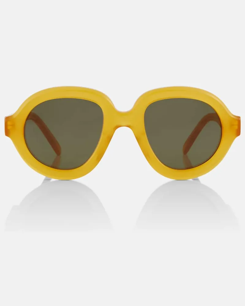 Loewe Runde Sonnenbrille Gelb