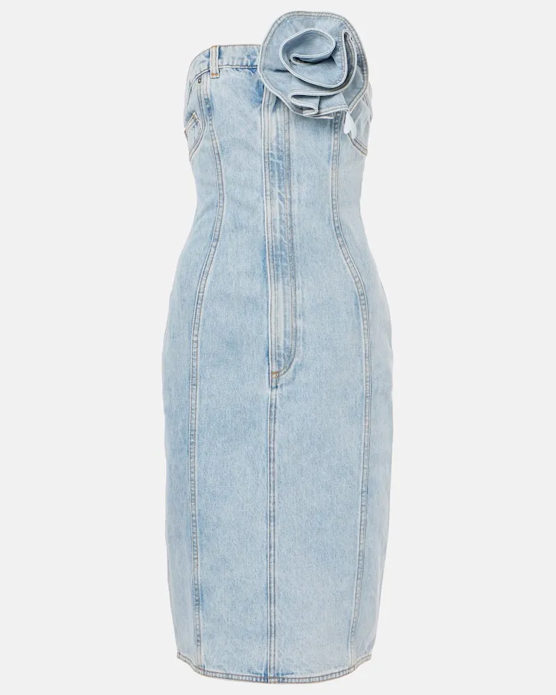 Area Midikleid aus Denim Blau