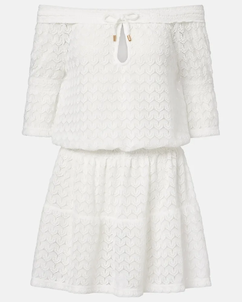 Melissa Odabash Minikleid Flo aus Häkelstrick Weiß