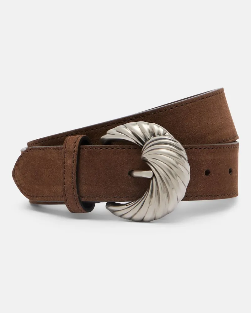 Etro Gürtel aus Veloursleder Braun