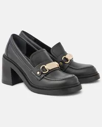 See by Chloé See By Chloe Loafer-Pumps Signature 75 aus Leder Schwarz