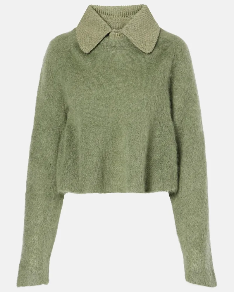 Loewe Pullover aus einem Mohairgemisch Grün