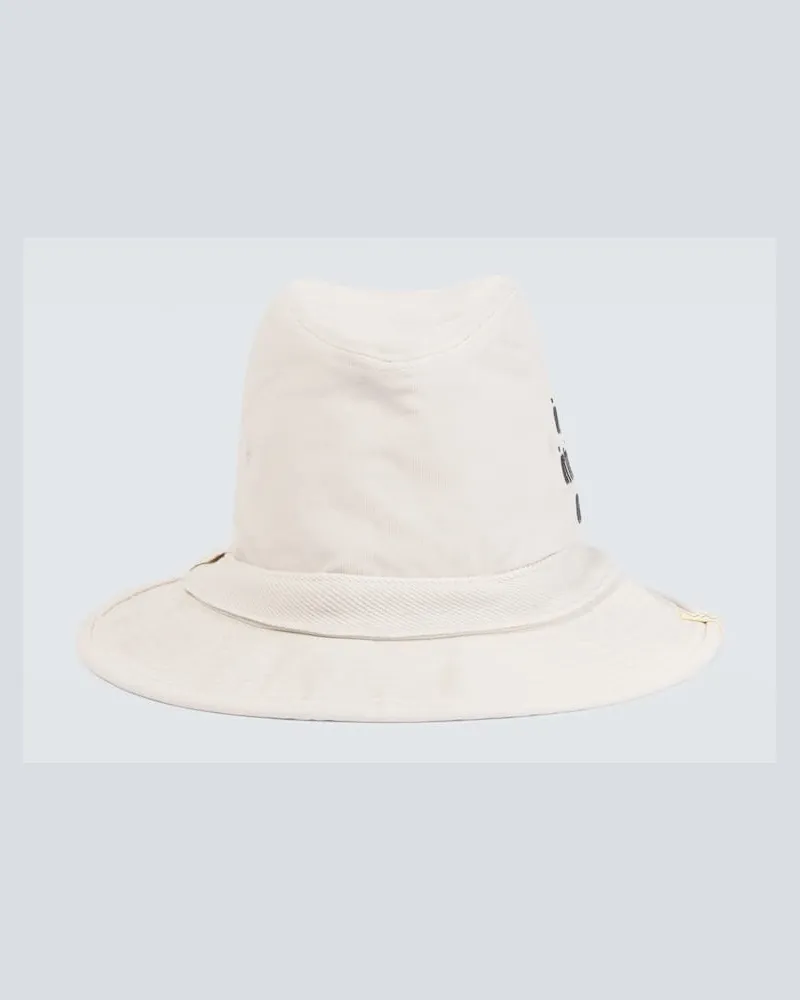 Visvim Bestickter Hut aus Baumwolle Weiss