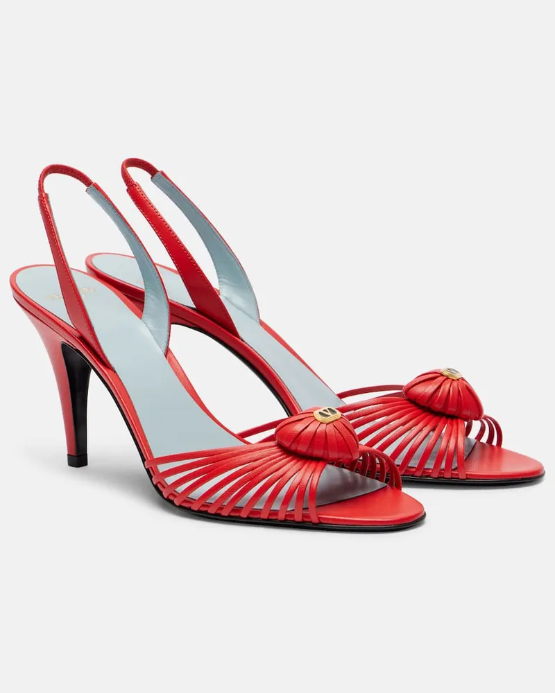 Valentino Garavani Slingback-Sandalen Royal 90 aus Leder Rot