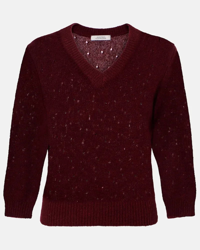 Dorothee Schumacher Pullover Luxury Love aus Kaschmir Burgunderrot
