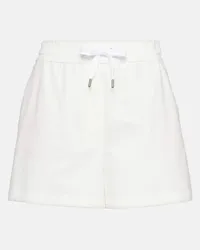 Brunello Cucinelli Shorts aus Baumwoll-Jersey Weiss