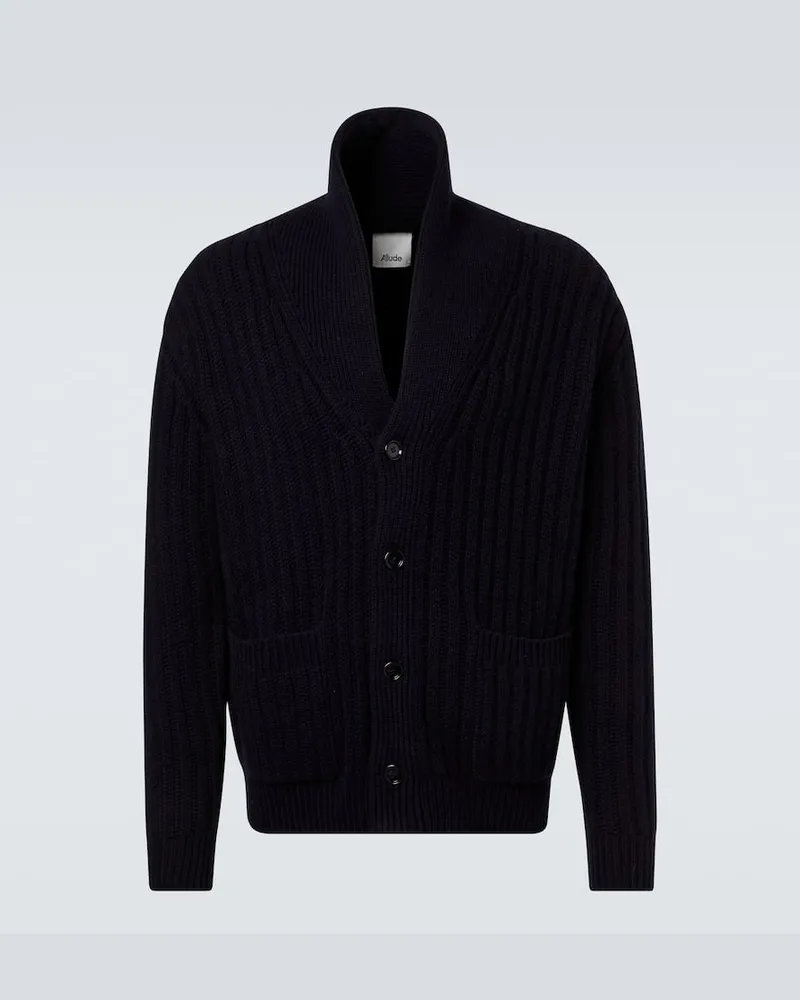 ALLUDE Cardigan aus Wolle und Kaschmir Blau