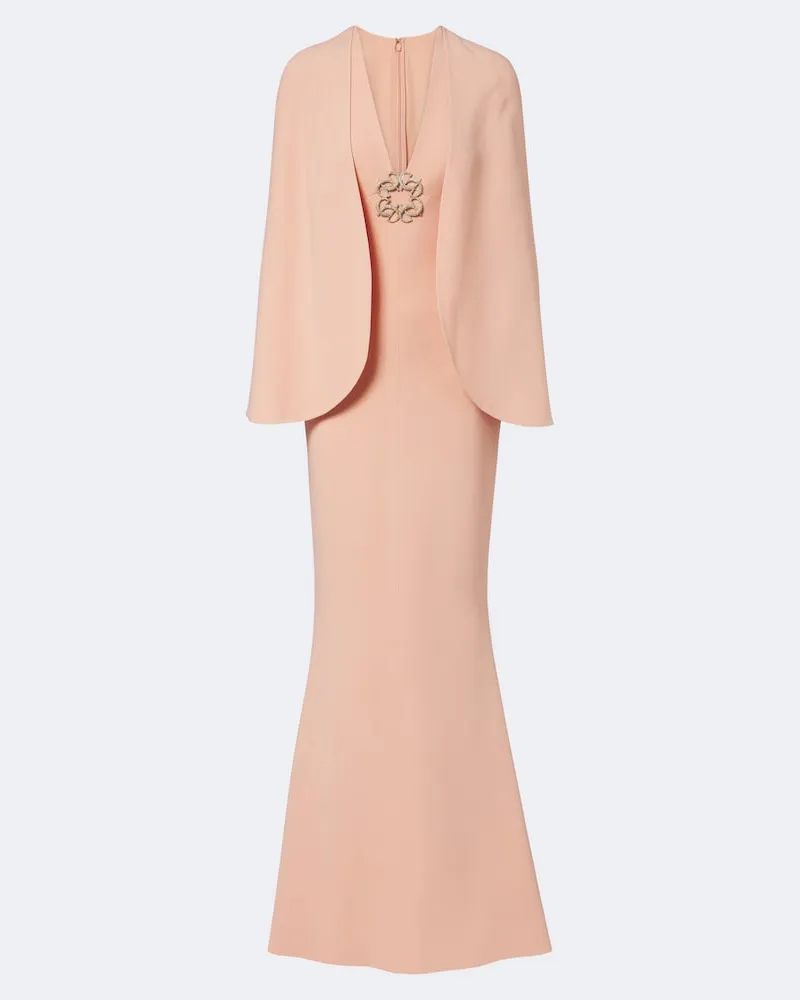 Elie Saab Verzierte Robe aus Cady Rosa