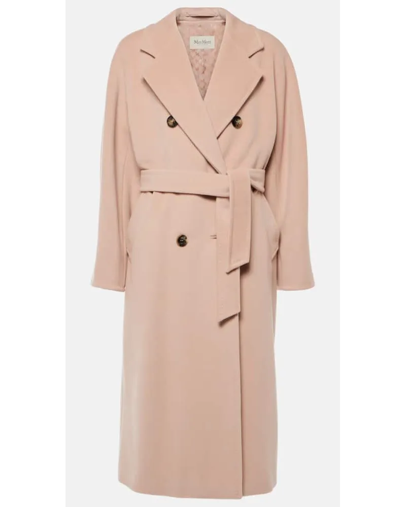 Max Mara Mantel Madame aus Wolle und Kaschmir Pink