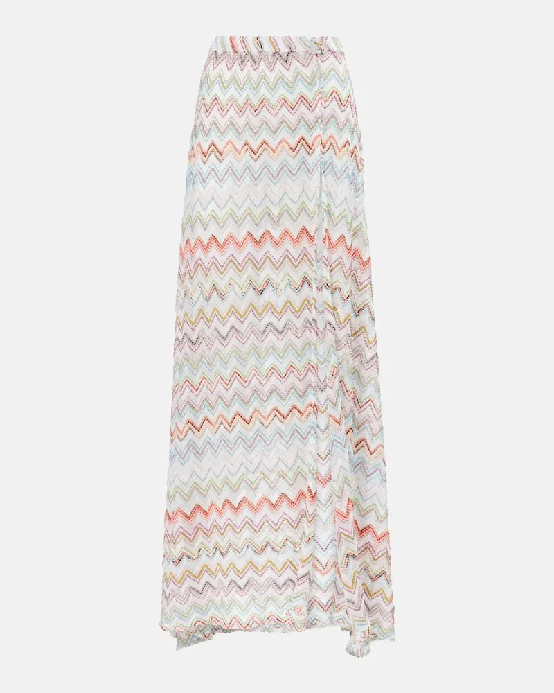 Missoni Maxirock aus Häkelstrick Multicolor