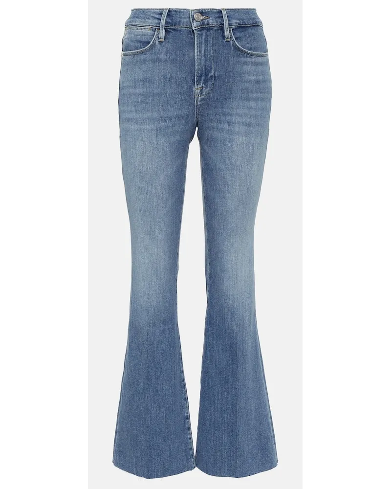 Frame Denim Flared Jeans Le Easy Flare Raw Fray Blau