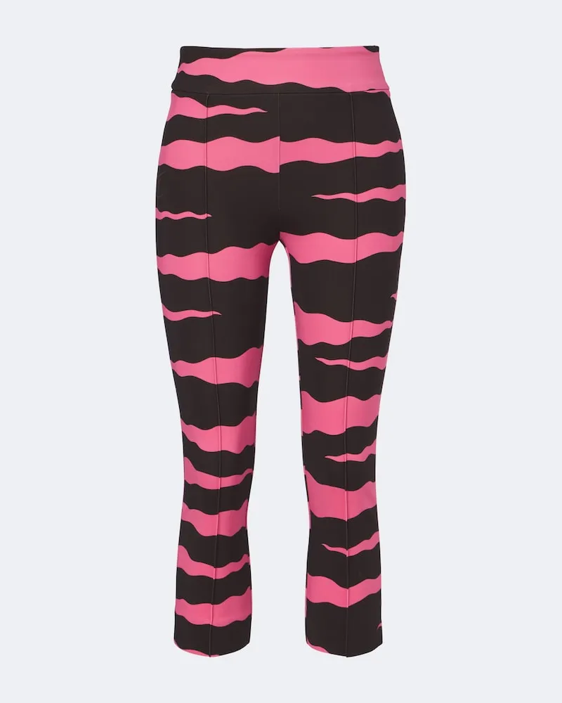 Emilio Pucci Caprihose Fiamme aus Jersey Multicolor