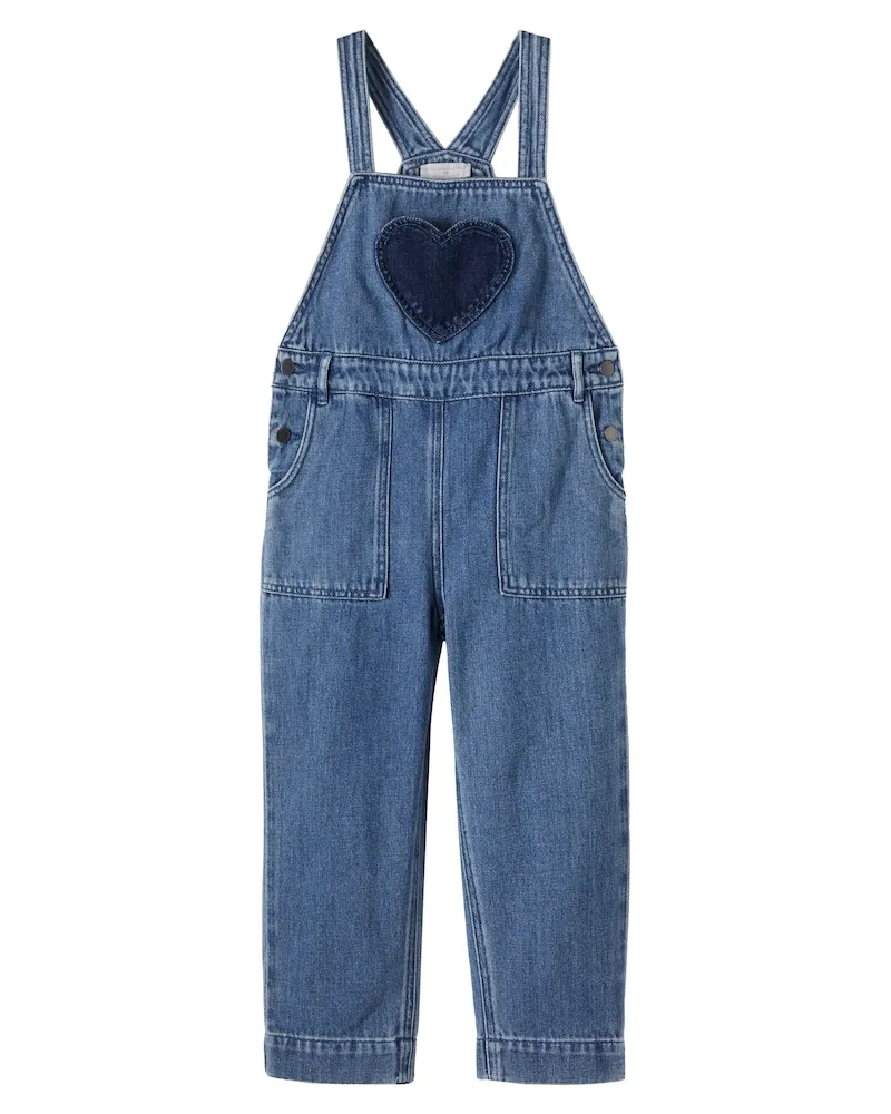 Stella McCartney Kids Latzhose aus Denim Blau