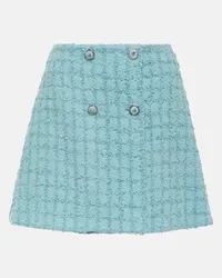 Versace Minirock aus Boucle Blau