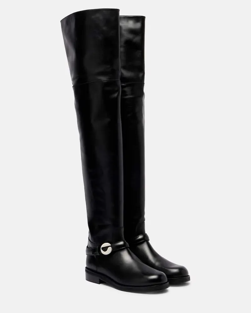 COPERNI Overknee-Stiefel aus Leder Schwarz
