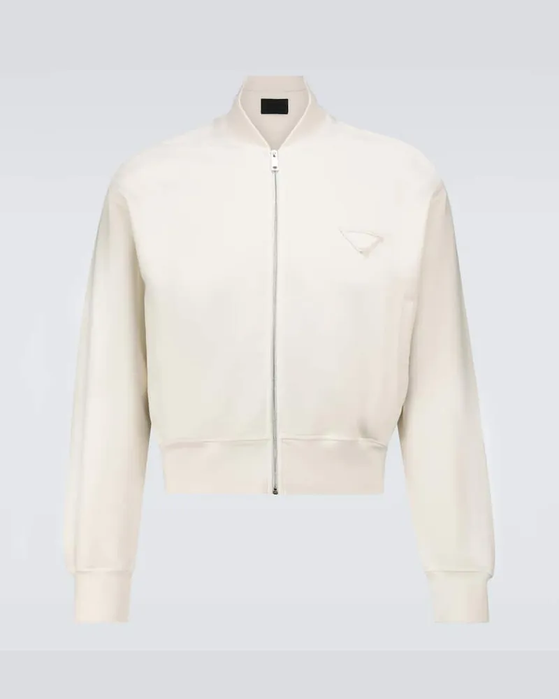 Prada Bomberjacke aus Baumwolle Neutral