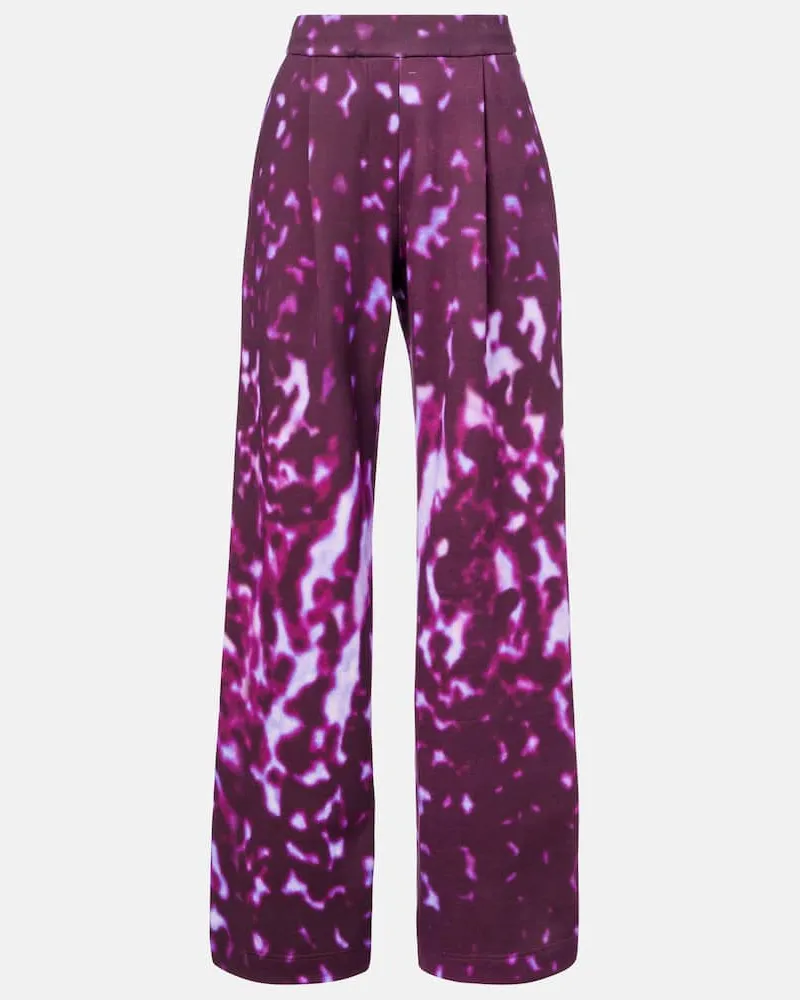 Dries van Noten Gerade Jogginghose aus Baumwolle Pink