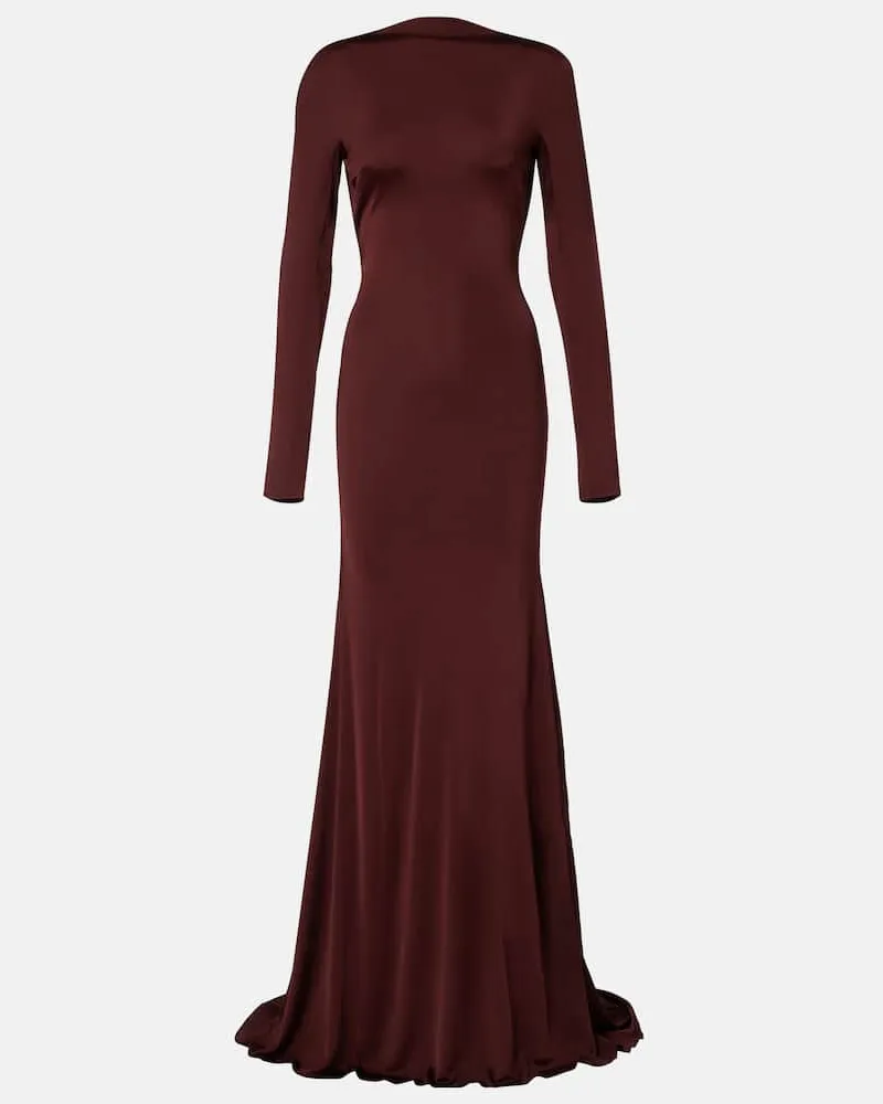 David Koma Robe aus Jersey Burgunderrot