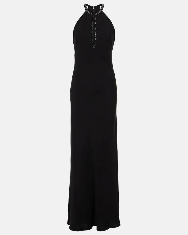 Max Mara Robe Fernet aus Cady Schwarz