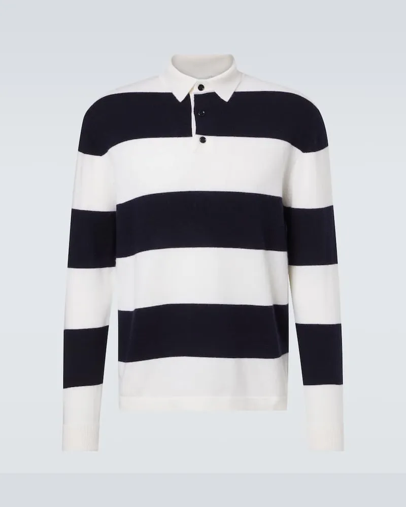 ALLUDE Polopullover aus Wolle und Kaschmir Weiß