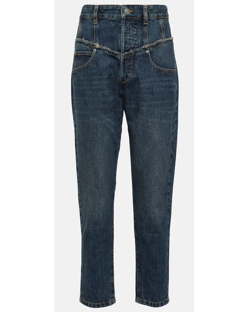 Isabel Marant High-Rise Straight Jeans Blau