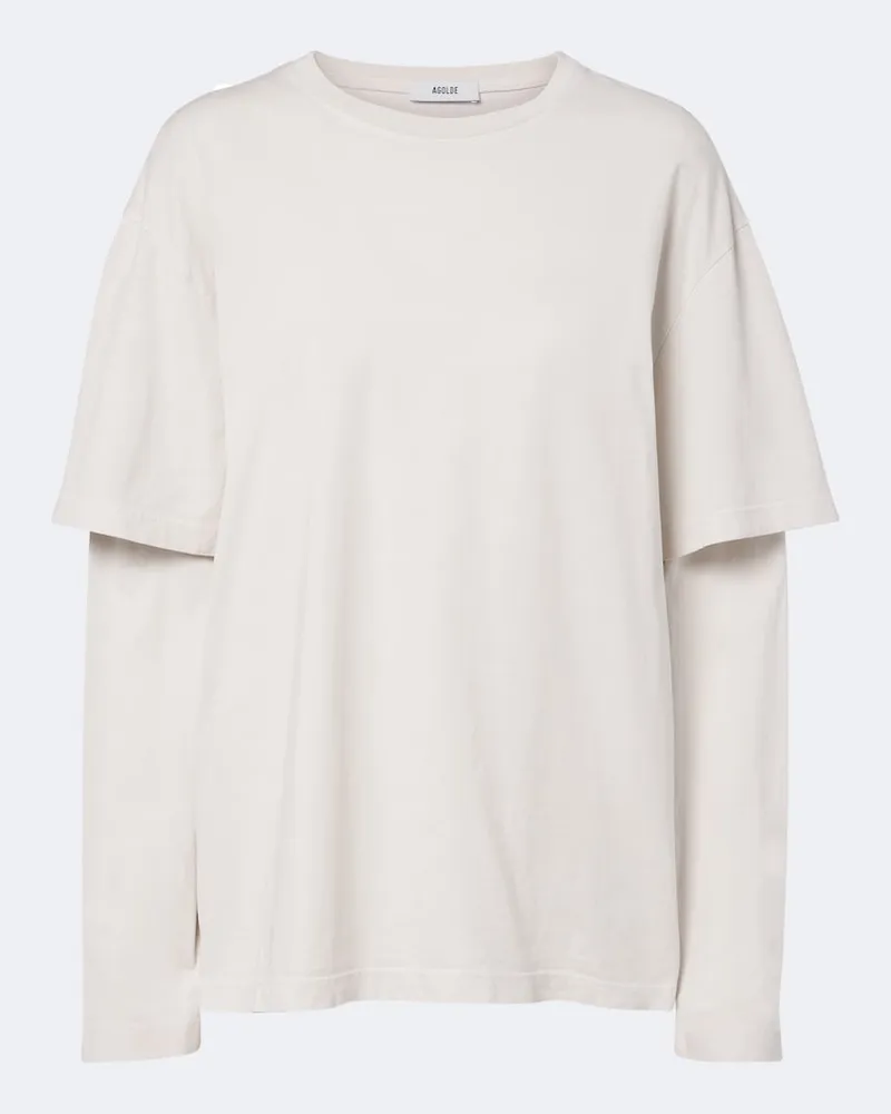 AGOLDE T-Shirt Lois aus Baumwoll-Jersey Weiß