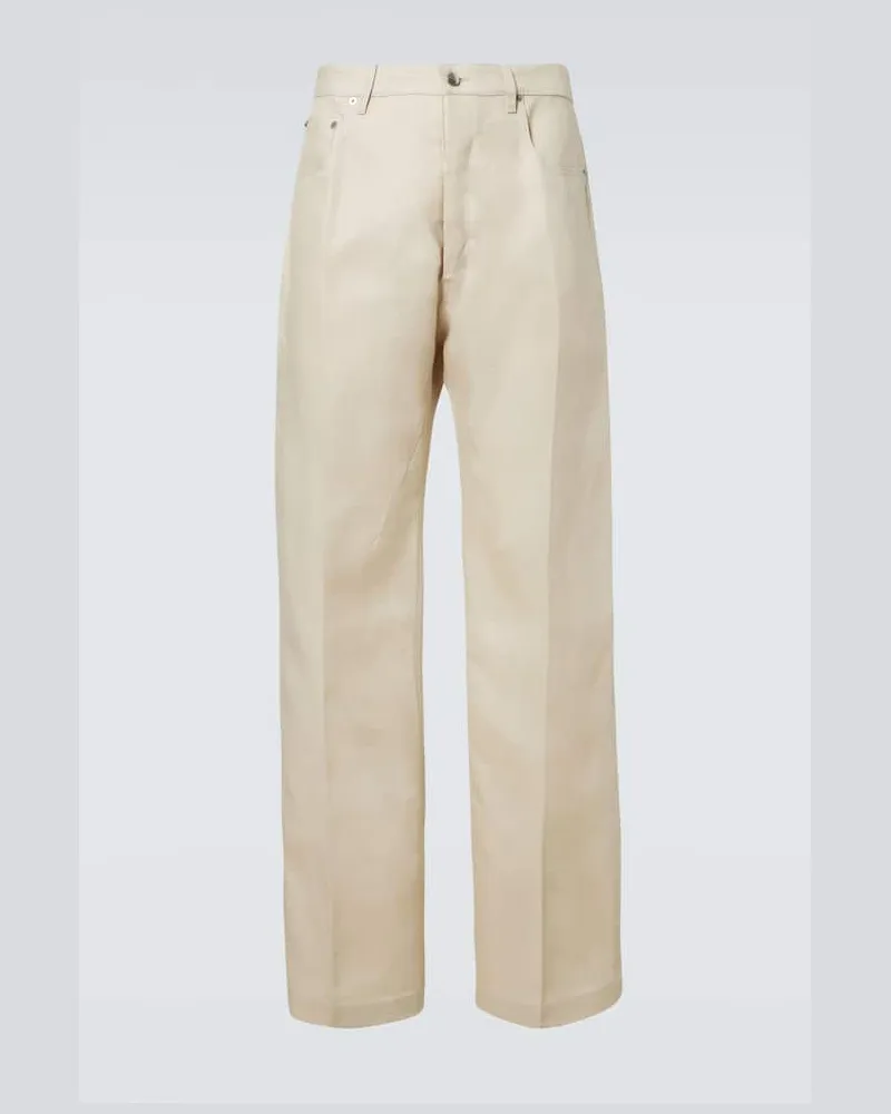 Rick Owens Weite Hose Geth aus Leinen-Twill Neutral