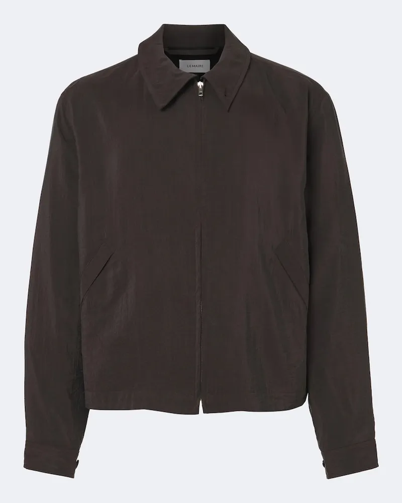 Christophe Lemaire Blouson aus einem Seidengemisch Braun