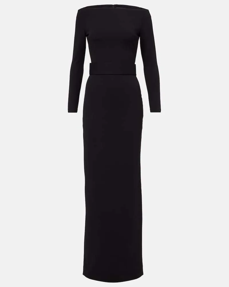 Solace London Off-Shoulder-Robe Sabina Schwarz