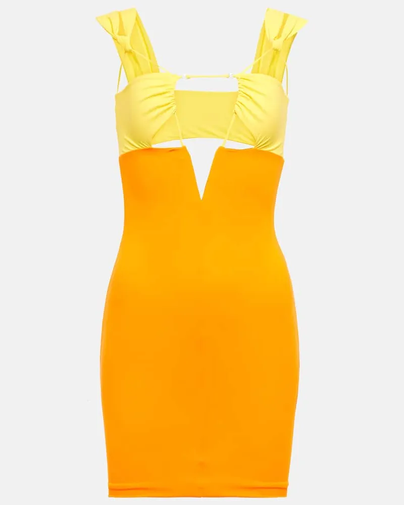 Nensi Dojaka Minikleid mit Cut-outs Multicolor