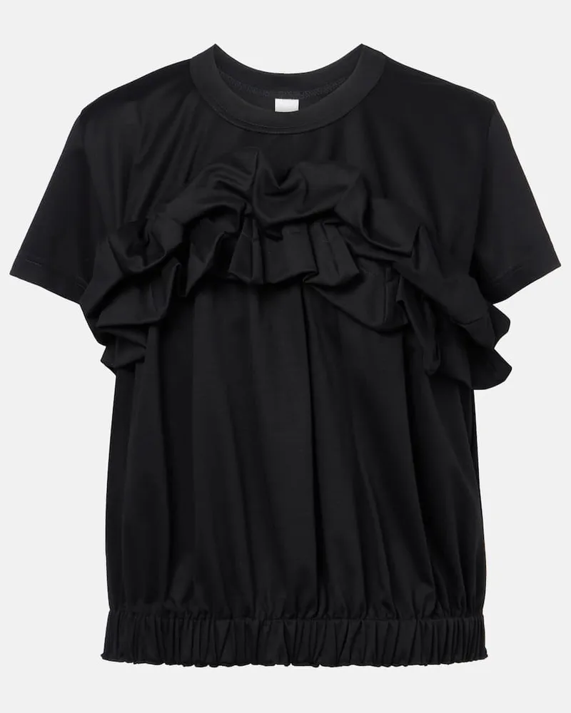 Noir Kei Ninomiya Top aus Baumwolle Schwarz