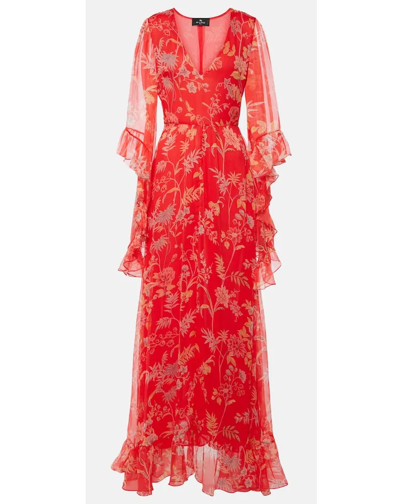 Etro Robe aus Seide Rot